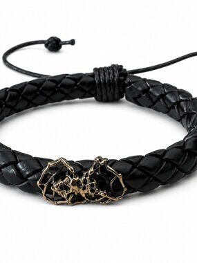 Handmade Leather Bracelet Adjustable Boho Nature Artisan Jewelry Canada NWT